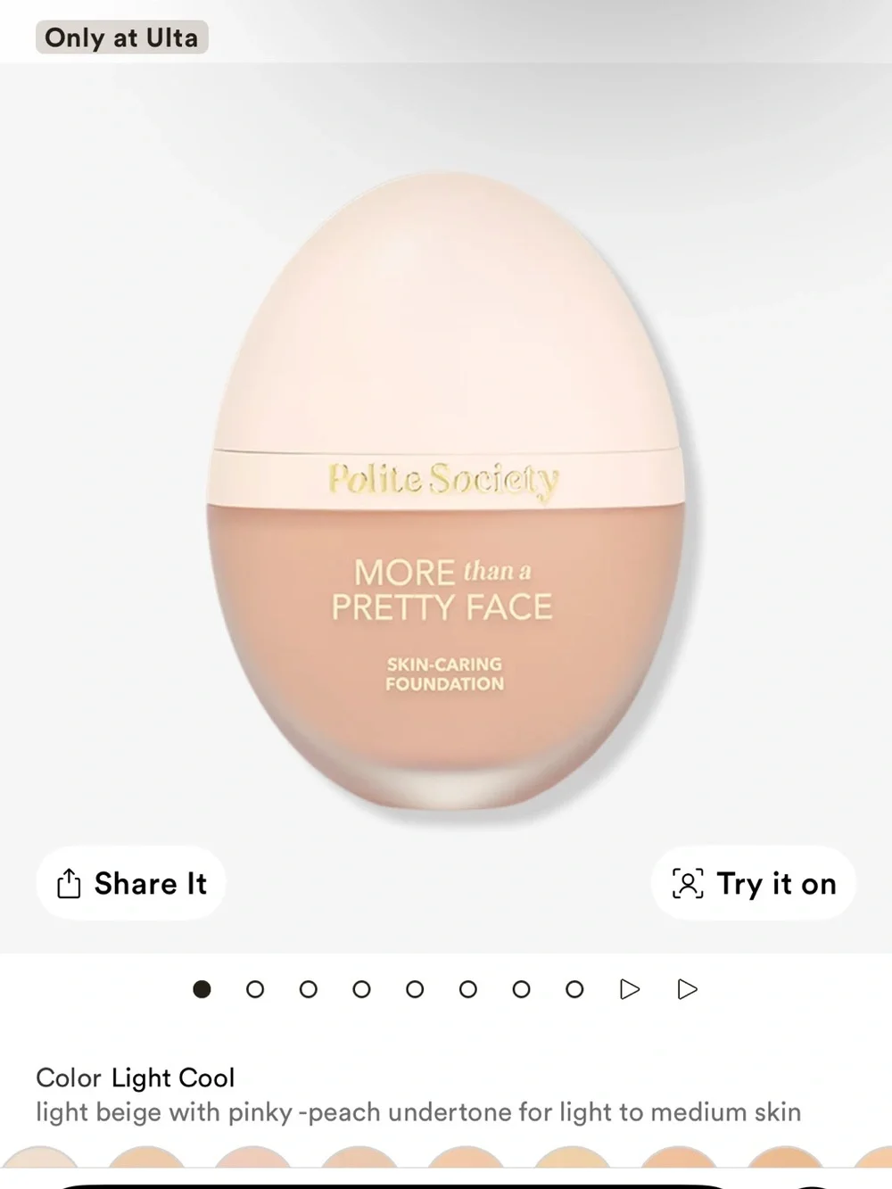Polite Society More Than a Pretty Face Foundation — Light Cool